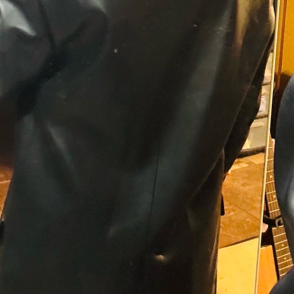 Zara Faux Leather Blazer Size Small Black NWOT - Picture 7 of 8